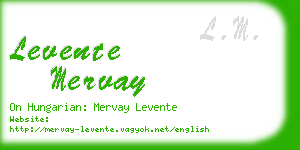 levente mervay business card